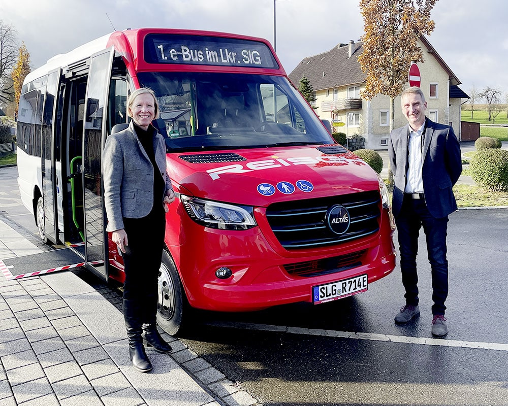 Omnibus Reisch fährt ersten E-Bus im Landkreis